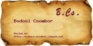 Bodosi Csombor névjegykártya